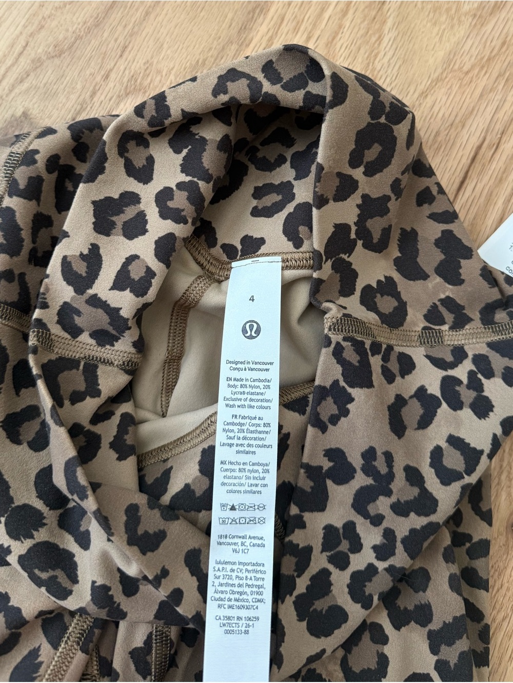 NEW Lululemon Align 6” Bike Shorts Leopard Print Size 4 - Picture 4 of 7